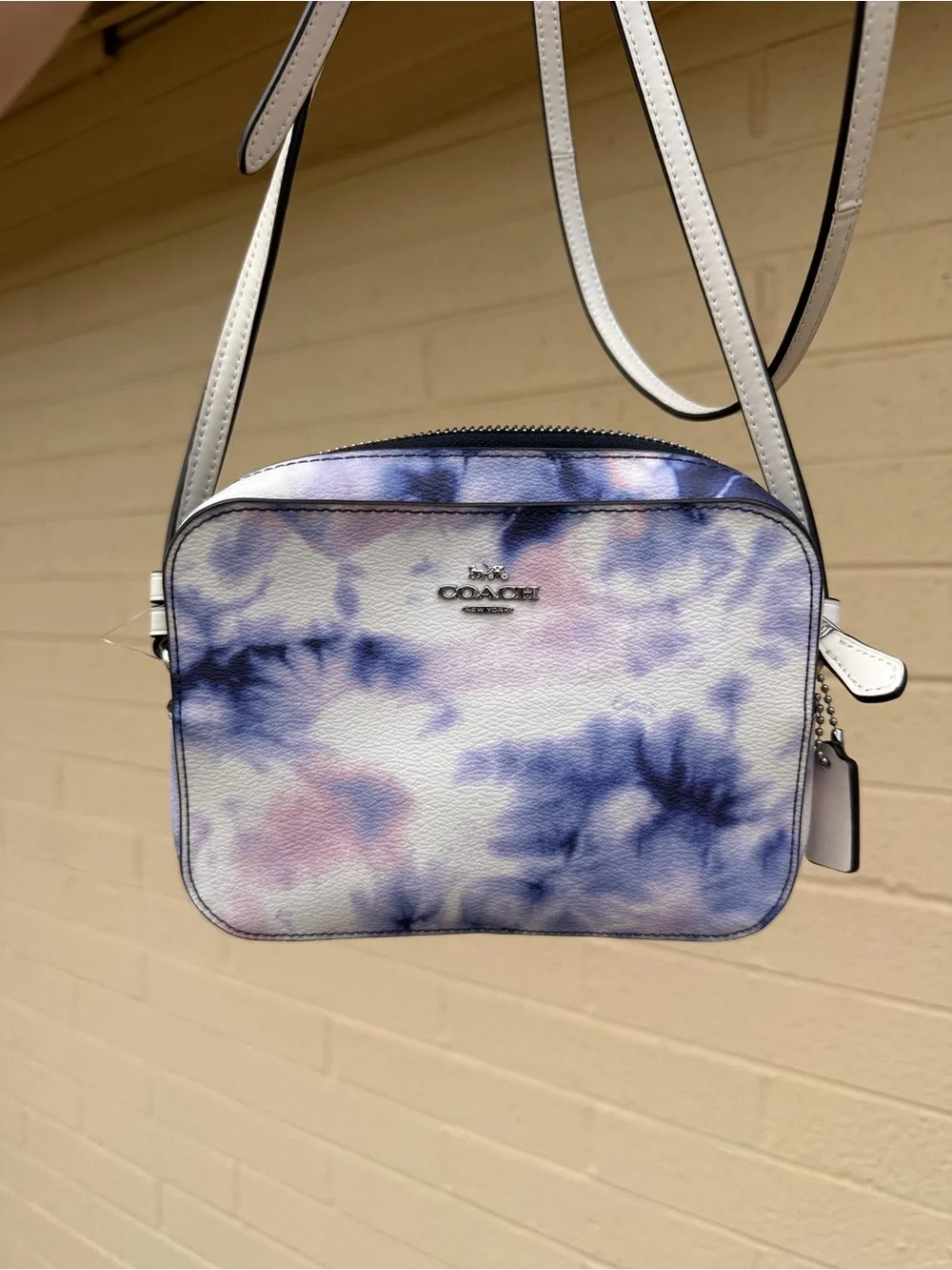 Coach Tie-Dye Crossbody in White, Blue and Pink